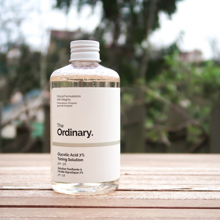 glycolic 7% tonic solution, the ordinary, deciem, product reviews, acne blog, olena